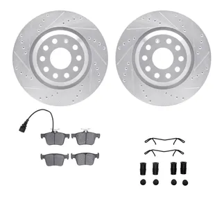 R1 Concepts WGUH1-74061 Brake Rotors - D/S - Silver W/ Optimum Oe Pads & Hdw